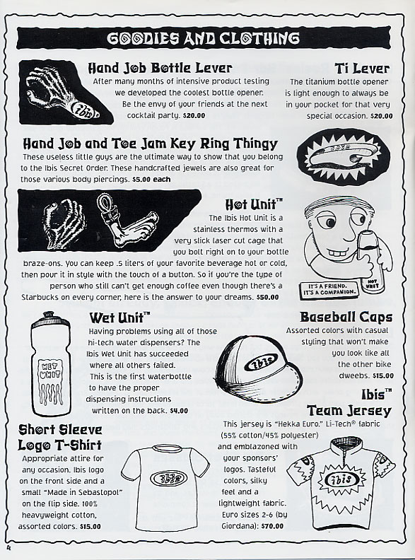 1997 Ibis Catalog - Accessories