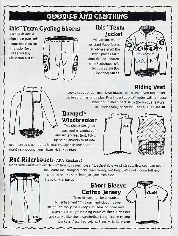1997 Ibis Catalog - Clothing