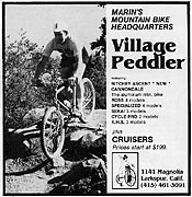 Village Peddler Ad - 1985