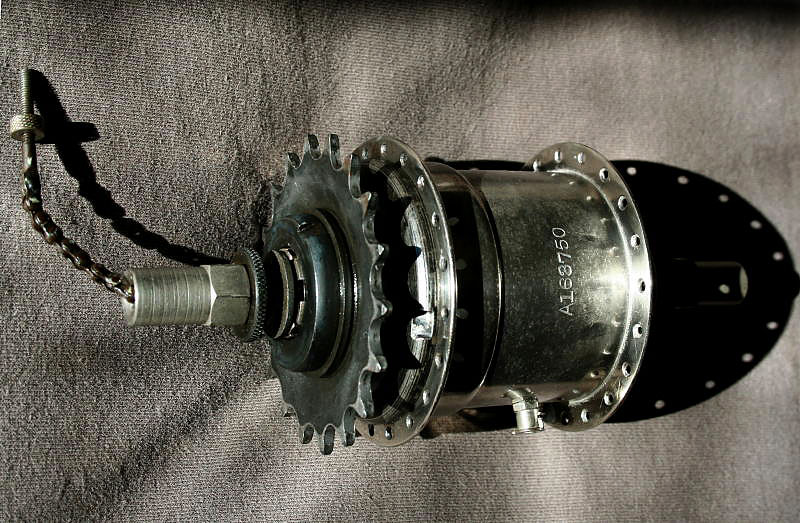 Sturmey-Archer Hub - Angle View with Serial Number