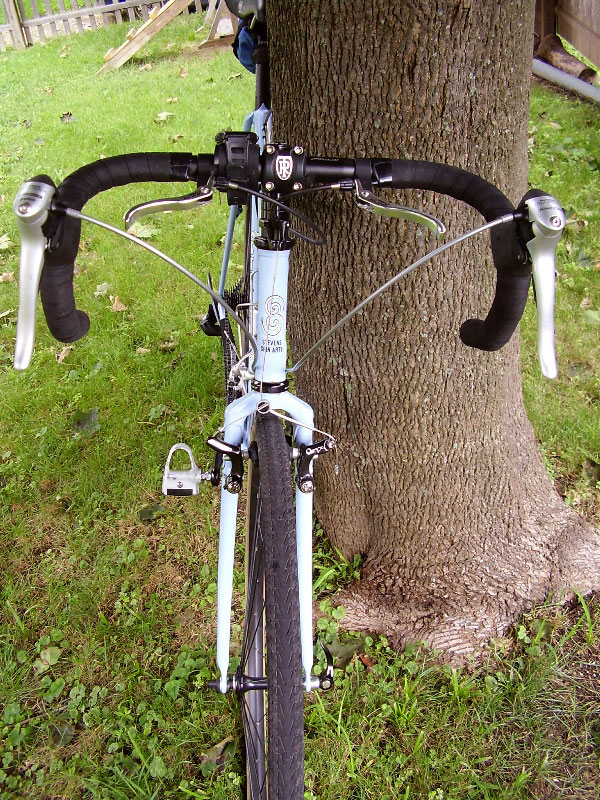 Tom Stevens Cross Bike - head on view
