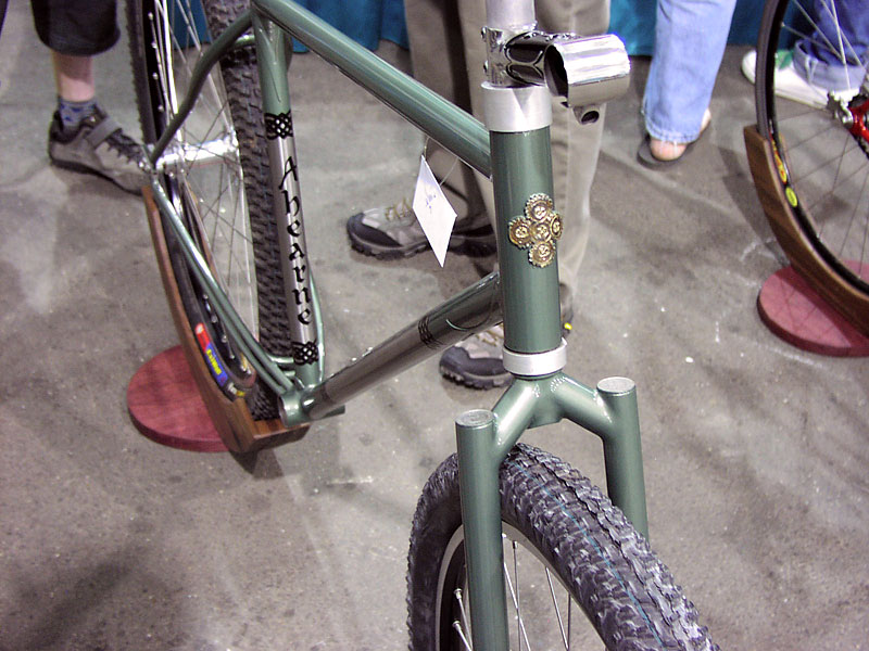Ahearne Cycles - fork, headset and lugged stem detail