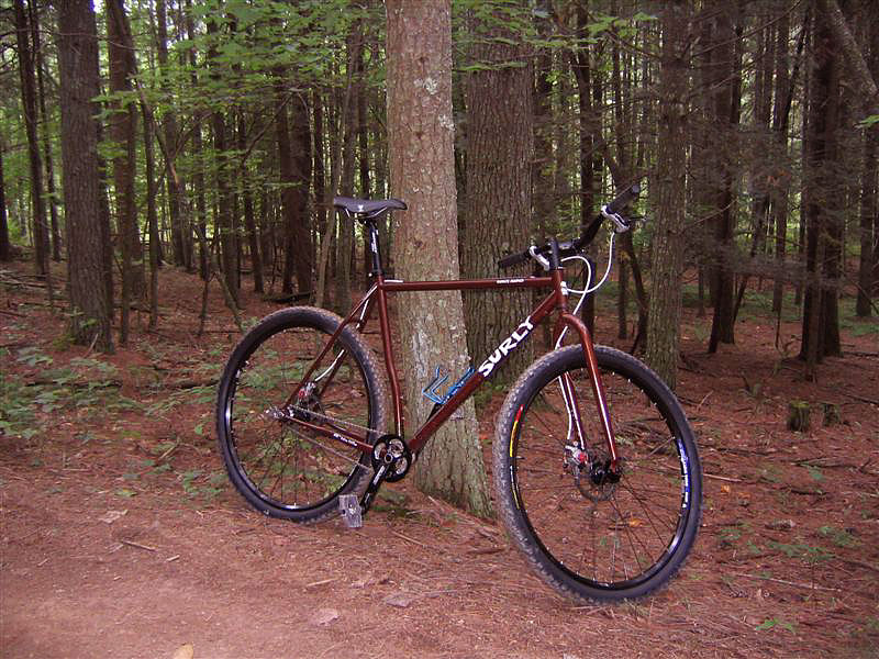 Surly Karate Monkey - driveside view in the woods