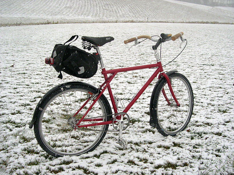 GT Winter Fixie - out here in the fields
