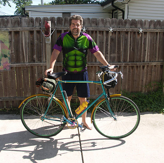 Dr. Richard Banner and his bike