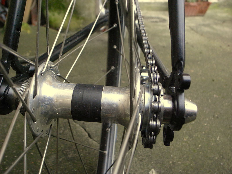 Fixed Gear Mountain Bike - drivetrain detail