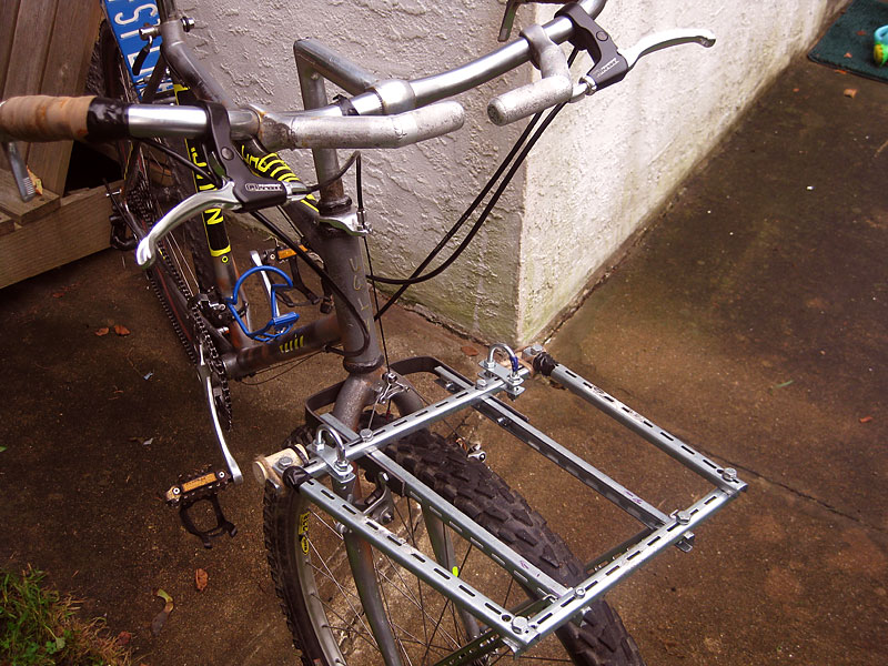 Recycled Utility Bike - rack build up